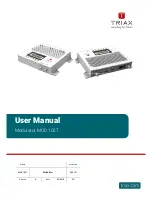 Triax MOD 102T User Manual предпросмотр