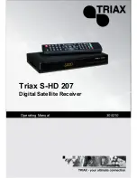 Предварительный просмотр 1 страницы Triax S-HD 207 Operating Manual