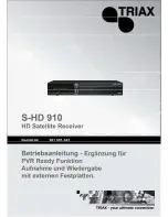 Triax S-HD 910 (German) Betriebsanleitung предпросмотр