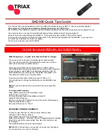 Preview for 2 page of Triax SHD990 Quick Tips Manual