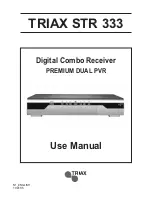 Предварительный просмотр 1 страницы Triax STR 333 Use Manual