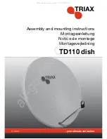 Предварительный просмотр 1 страницы Triax TD110 dish Assembly And Mounting Instructions