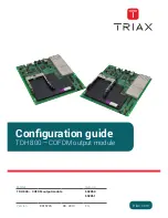 Preview for 1 page of Triax TDH 800 Configuration Manual