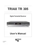 Triax TR 305 User Manual preview