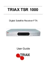 Preview for 1 page of Triax TSR 1000 User Manual