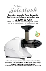 Tribest Solostar 4 SS-4200 Operation Manual preview