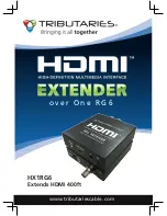 Tributaries HDMI HX1RG6 User Manual предпросмотр