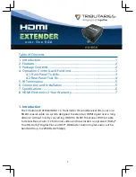 Preview for 2 page of Tributaries HDMI HX1RG6 User Manual