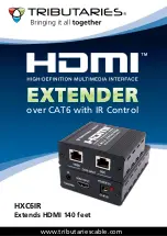 Tributaries HDMI HXC6IR Instruction Manual preview