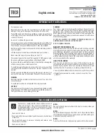 Preview for 4 page of TRICA Q-BEA-802 Manual