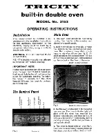 Preview for 1 page of Tricity Bendix 2153 Operating Instructions Manual