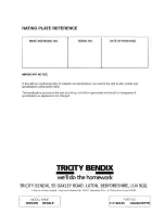 Preview for 52 page of Tricity Bendix Bedale Operating And Installation Instructions