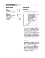 Preview for 4 page of Tricity Bendix BK 180 Operating And Installation Instructions