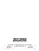 Preview for 20 page of Tricity Bendix BL 493 W Operating And Installation Instructions