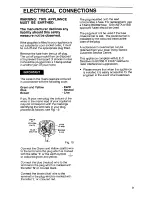 Preview for 9 page of Tricity Bendix BL 601 W Operating And Installation Instructions