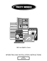 Preview for 1 page of Tricity Bendix BS 615 SO Operating And Installation Instructions