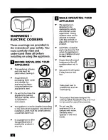 Preview for 5 page of Tricity Bendix BS610 Series Operating Instructions Manual