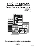 Tricity Bendix CAW 810 Operating And Installation Instructions preview