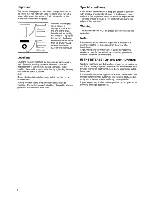 Preview for 6 page of Tricity Bendix CAW 810 Operating And Installation Instructions