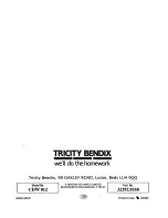 Preview for 20 page of Tricity Bendix CDW012 Operating And Installation Manual