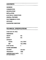 Preview for 2 page of Tricity Bendix CF404A Operating And Installation Manual