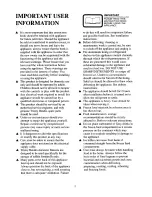 Preview for 2 page of Tricity Bendix Chest Freezer Operating And Installation Instructions