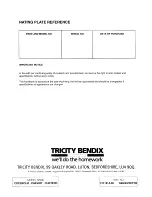 Preview for 56 page of Tricity Bendix CHEVIOT Operating And Installation Instructions