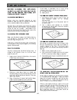 Preview for 25 page of Tricity Bendix CSIE508 Operating And Installation Instructions