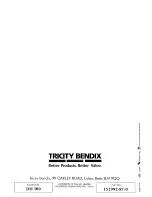 Preview for 20 page of Tricity Bendix DH 100 Operating And Installation Manual