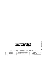 Preview for 16 page of Tricity Bendix DH085 Operating And Installation Manual