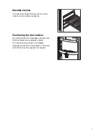 Preview for 7 page of Tricity Bendix FD 792 Operating And Installation Instructions