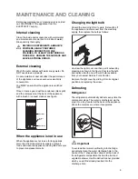 Preview for 9 page of Tricity Bendix FD 792 Operating And Installation Instructions