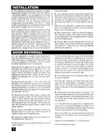 Preview for 6 page of Tricity Bendix FDF105W User Manual