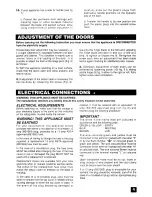 Preview for 7 page of Tricity Bendix FDF105W User Manual