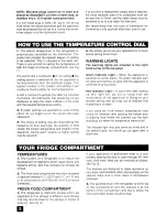 Preview for 8 page of Tricity Bendix FDF105W User Manual