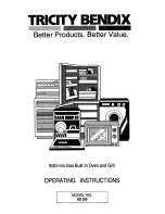 Tricity Bendix GD 290 Operating Instructions Manual preview