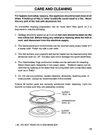 Preview for 13 page of Tricity Bendix HG210 Operating And Installation Instructions