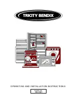 Tricity Bendix SB 422 Operating And Installation Instructions preview