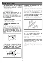 Preview for 25 page of Tricity Bendix SB432 Operating & Installation Instructions Manual