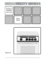 Preview for 1 page of Tricity Bendix SE 210 Operating & Installation Instructions Manual