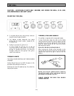 Preview for 16 page of Tricity Bendix SE323 Operating & Installation Instructions Manual