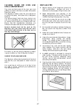 Preview for 27 page of Tricity Bendix SE340 Operating & Installation Instructions Manual