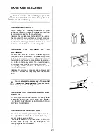 Preview for 20 page of Tricity Bendix SE558 Operating & Installation Instructions Manual