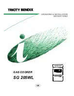 Preview for 1 page of Tricity Bendix SG 205WL Operating And Installation Instructions