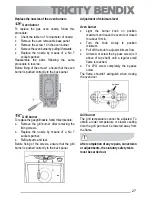 Preview for 27 page of Tricity Bendix SG211X Instruction Book