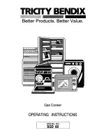 Tricity Bendix SGD60 Operating Instructions Manual preview