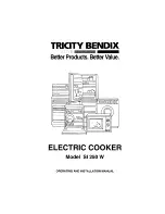 Tricity Bendix SI 250 W Operating And Installation Manual preview