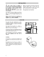 Предварительный просмотр 6 страницы Tricity Bendix SIE 233 Operating & Installation Instruction