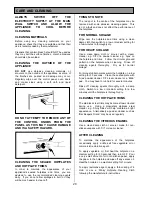 Preview for 20 page of Tricity Bendix SIE 250 Operating And Installation Instructions