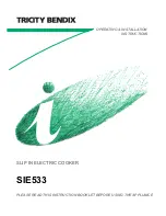 Preview for 1 page of Tricity Bendix SIE 533 Operating & Installation Instructions Manual